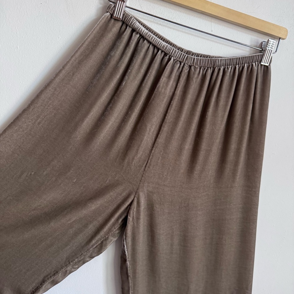 La Ligne Velvet Wide-leg Pants In Mushroom S - Picture 9 of 10